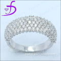 Micro pave setting sterling silver engagement women ring